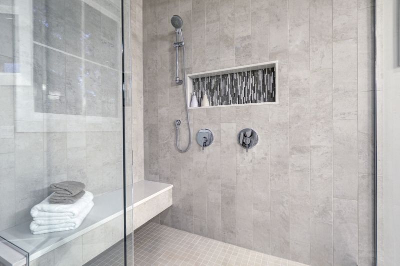Square Shower with Built-in Niche
